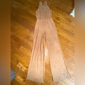Elegant Tan Jumpsuit